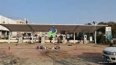 河北黃驊國家電網(wǎng)充電樁膜結(jié)構(gòu)車棚